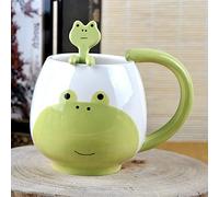 Arawat Funny Frog Mug Cute Coffee Mug Frog Taza de té de cerámica 420ml Taza de café Taza de la rana Taza de café de té Regalo de cumpleaños para las mujeres Hombres Novio Niñas