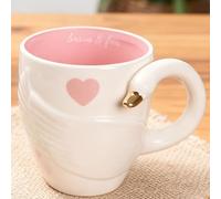 Arawat Taza Cisne Grande 480ml Kawaii 3D Animal Taza Regalo para Novia Taza de Cerámica Té Porcelana XXL Taza de Café Cisne Deco Taza Té Café Taza Regalo de Cumpleaños para Mujeres Niñas Novia