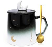 Arawat Taza Con Tapa Estrella y Luna 3d Taza Regalo Taza De Café Divertida 400ml Taza De Té Rosa Taza De Café Té Bonito Regalo De Cumpleaños Para Novia Mujer Niña