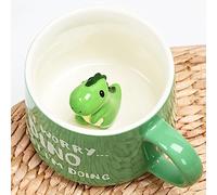 Arawat Taza Dinosaurio 3D de Cerámica 350ml - Regalo para Mujeres, Novias, Niñas - Taza de Té Dino Animal - Regalo de Cumpleaños