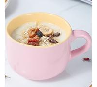 Arawat Taza Grande De Cerámica Con Cuchara y Posavasos - Tazón De Cereales y Taza De Café/Té XXL 600ml - Regalo De Cumpleaños
