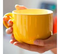 Arawat Taza grande dulce taza de café divertida taza de té de cerámica con cuchara y platillo 600 ml taza de café tazón de cereales Taza divertida regalo de cumpleaños taza de capuchino