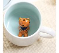 Arawat Taza Tigre Tigre Regalo Taza 3d Animal Divertido Taza De Café Taza De Cerámica 350ml Taza De Té Navidad Tiger Taza De Café Regalo De Cumpleaños Para Novio Niños Mujeres Hombres
