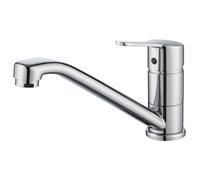 Araya - Grifo mezclador de cocina de cuello largo cromado - Grifo monomando para lavabo/fregadero (sin colas)