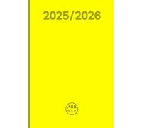 ARB 0_x_0 - Planner 2025/2026 - Diario Settimanale & Mensile: Battute, Puzzle, Sudoku e Habit Tracker | Giallo | Copertina morbida