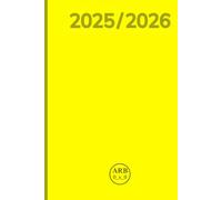 ARB 0_x_0 - Planner 2025/2026 - Diario Settimanale & Mensile: Battute, Puzzle, Sudoku e Habit Tracker | Giallo | Copertina Rigida