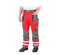 Arbeitsbedarf24 Pantalones de Seguridad con Rayas Reflectantes, Color Naranja neón y Amarillo
