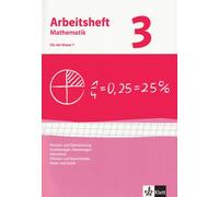 Arbeitshefte Mathematik 3. Neubearbeitung. Arbeitsheft plus Lösungsheft. Prozent- Zinsrechnung, Zuordnungen, Gleichungen, Geometrie, Flächen-, Rauminhalt