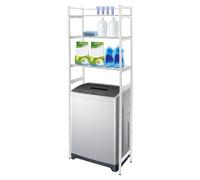 ARBGO Estantería sobre la lavadora, 3 estanterías de baño para lavadora, organizador de baño multifuncional, estantería de almacenamiento independiente, soporte de baño que ahorra espacio (blanco)