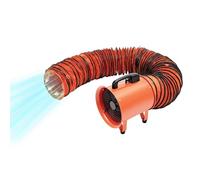 ARBGO Ventilador de construcción de 320 W, ventilador de tubo con manguera de 10 m, soplador con manguera de alcantarillado, velocidad 2800 rpm, manguera axial, 68 dB, nivel de ruido, para fábricas