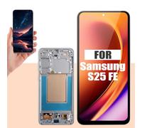 Arbilato Pantalla OLED de repuesto para Samsung Galaxy S25 FE SM-S731B, SM-S731B/DS con marco, pantalla rota fija, kit de montaje de pantalla táctil de alto brillo
