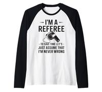 Árbitro de baloncesto Deportes Juego de baloncesto Oficial Camiseta Manga Raglan