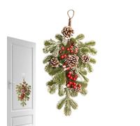 Árbol al revés - 1 botín de Navidad artificial, guirnaldas artificiales | Colorida lágrima de bayas arțificiales: decoración del hogar con innovador botín de Navidad! Medir aproximadamente 55x35cm/21.