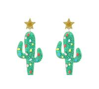 Árbol Alpacas Cactus Dinosaurio Cuelga Pendientes Navidad Dibujos Animados Acrílico Colgante Fiesta Joyería Gota Dibujos Animados Cuelga Pendientes Calabaza Cráneo Flor Espíritu