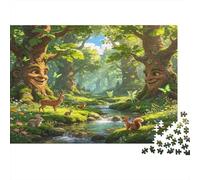 Árbol Animado Bosque Puzzle de 1000 Piezas Papel para Adultos Escena de Cuento Naturaleza Relajación Familia Hogar 38x26cm/1000pcs