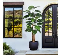 Árbol Artificial de 180 cm de Alto, Plantas Verdes Artificiales con Maceta, árbol Decorativo fácil de Limpiar, para terrazas y Salas de Estar