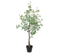 Árbol artificial de eucalipto en maceta, planta decorativa, arbusto, tronco de eucalipto, ramas de eucalipto, plantas artificiales, plantas verdes, plata, dólar, hojas, decoración, balcón, jardín,