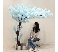Árbol Artificial de Flor de Cerezo Azul, árbol Floral Falso de Tacto Real, Ideal for el hogar, Sala de Estar, jardín, Fiesta, Evento, telón de Fondo, Espacio Comercial, decoración(3.5mx2.5m)
