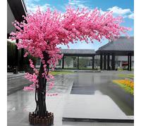 Árbol artificial de flor de melocotón para decoración de todas las estaciones, impresionante árbol de deseos simulado