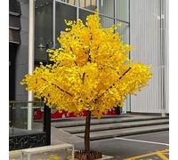 Árbol artificial de ginkgo - Planta de simulación para decoración de ventanas de centro comercial (3 m x 2 m) - Perfecto para deseos de Año Nuevo y exhibiciones festivas