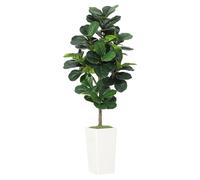 Árbol Artificial en Maceta Alta, Planta Artificial con Hojas Verdes Artificiales, fácil de Limpiar, para terraza y Sala de Estar