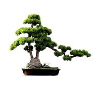 Árbol bonsái artificial, decoración grande de plantas falsas con maceta de cerámica para el hogar, oficina, escritorio, dormitorio y sala de estar