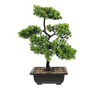 Árbol Bonsái Artificial en Maceta Grande de Plástico Verde Claro