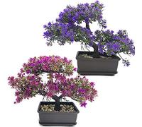 Árbol bonsái Artificial, Planta Falsa en Maceta, Planta bonsái de Pino japonés árboles para decoración del hogar, Oficina, alféizar de Ventana, Patio, exhibición de Escritorio, de jardín Zen Interior