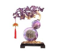 Árbol Bonsái de Cristal Adorno for el árbol de la fortuna, amatista con calabaza, for entrada sala estar, enfriador vino, manualidades Decoración de mesa