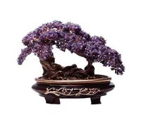 Árbol Bonsái de Cristal Bonsái de árbol dinero cristal for riqueza, fortuna y suerte, adorno for enfriador vino en casa Decoración de mesa(Purple)