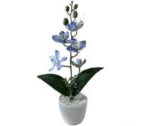 Árbol bonsái de jazmín artificial, planta de flores de seda falsa en maceta para decoración de escritorio de oficina, decoración de interiores de mesa pequeña, arreglo floral sintético de hoja perenne