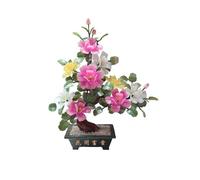Árbol bonsái Falso Chinese Style Bonsai Jade Ornament Artificial Fake Plants Faux for Desk Home Office