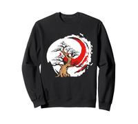 Árbol Bonsái Japonés Arte Zen Rojo Sol Minimalista Estética Sudadera