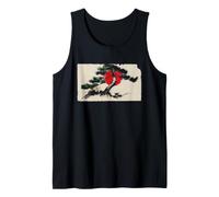 Árbol bonsái japonés Rojo Sol Cepillo Paisaje jardín Arte Camiseta sin Mangas