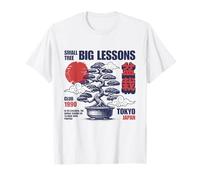 Árbol bonsái japonés Vintage con Sol Rojo Tokio Japón Zen Camiseta