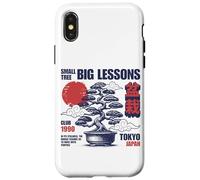 Árbol bonsái japonés Vintage con Sol Rojo Tokio Japón Zen Carcasa para iPhone X/XS