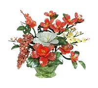 Árbol bonsái pequeño Artificial Bonsái Artificial Cesta de Flores de Jade Planta Artificial bonsái en Maceta para decoración de Interior, Sala de Estar, Porche, exhibición de Escritorio, Sala de