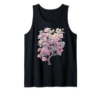 Árbol botánico de Flor de Cerezo Sakura Spring Pastel Estética Camiseta sin Mangas