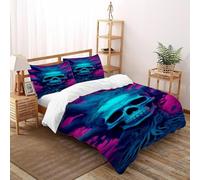 Árbol Calavera Funda Nordica Algodon 3 Piezas con Impresión En 3D Fantasy RemainsForest con Funda Almohada Double（200x200cm） Microfibra Juego De Cama para para Adultos Y Niñas