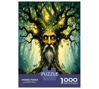 Árbol, Cara, raíz, Hoja 1000 Piezas Espíritu del Bosque Antiguo Puzzle Premium, Cartón Top - para Mayores Entusiastas, Entrena La Concentración, Regalo De Inauguración Y Ocio En Casa 52x38cm/1000pcs