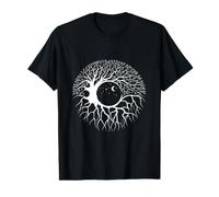 Árbol Celestial de la Vida, diseño Yin Yang, Luna mística y raíces Camiseta gráfica económica