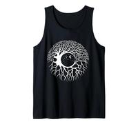Árbol Celestial de la Vida, diseño Yin Yang, Luna mística y raíces Camiseta sin Mangas