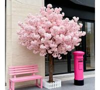ÁRbol Cerezo Artificial con Hojas áRboles Artificiales Hechos a Mano Incluye Base Y Cerca/CéSped Adecuado para DecoracióN del Hogar Bodas Y Navidad Stile-A 1.8x1.5m/5.9x4.9ft