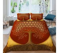 Árbol Círculo Funda Nordica Algodon 3 Piezas con Impresión En 3D Aesthetic bosquePlants con 2 Fundas De Almohada King（220x240cm） 100% Microfibra Ropa De Cama