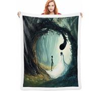 árbol Cobijas de Invierno, Chica Manta Sofa Invierno 150x200cm, Mantas para Cama Suave Acogedora Cálida y Esponjosa Reversible, Sensación de Cachemira Cálida y Acogedora para Sofá Cama y Sillón A-2829