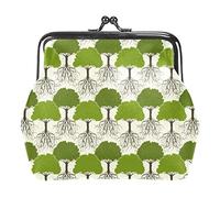 Árbol con raíces Patrón sin Costuras Monedero Monedero Bolsa Bolsa de Cambio Regalos para Mujeres Niños Niñas Titular de la Llave