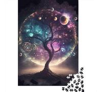 Árbol cósmico de la Vida 1000 Piezas Stock De Cartas Premium Rompecabezas Conjunto Amantes De La Familia Divertido Juego Alivio del Estrés Decoración De Paredes 38x26cm/1000pcs