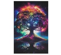 Árbol cósmico de la Vida Puzzle,Puzzles 1000 Piezas,1000 Piezas Rompecabezas Adultos para Aliviar El Estrés,Rompecabezas Intelectual Desafío para Niños Adultos （78×53cm）