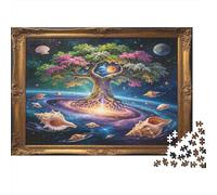Árbol Cósmico Fantástico Puzzle de 1000 Piezas Papel para Adultos Arte Galaxia Puzzle para Toda la Familia Relajación Decoración Regalo 70x50cm/1000pcs