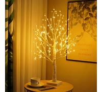 Árbol de Abedul para Interior con 144 Leds Blanco Cálido, USB Arbol Luces Ajustable Luces Ramita Funciona con Pilas Arbol de Navidad con Luces para Navidad Pascua Fiesta Decoración Interior(Abedul)